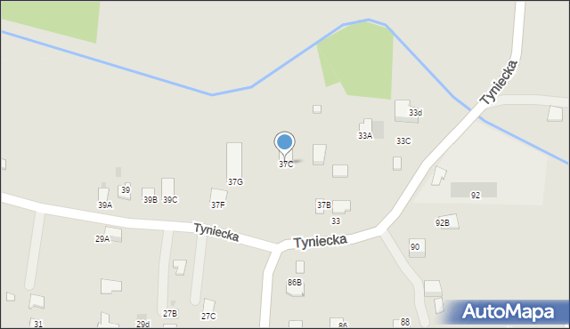 Skawina, Tyniecka, 37C, mapa Skawina