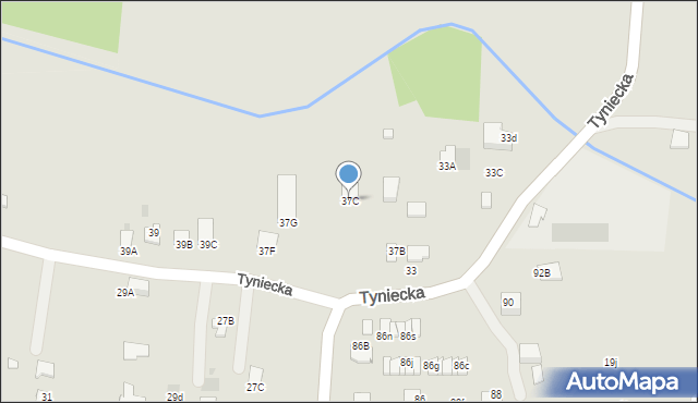 Skawina, Tyniecka, 37C, mapa Skawina