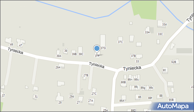 Skawina, Tyniecka, 37F, mapa Skawina