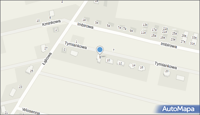 Skowarcz, Tymiankowa, 8, mapa Skowarcz