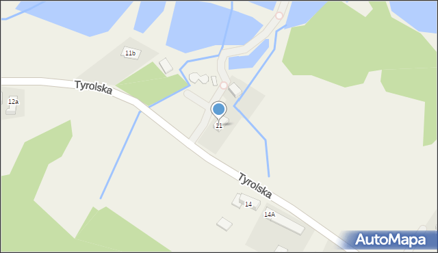 Sosnówka, Tyrolska, 11, mapa Sosnówka