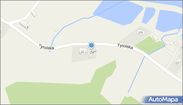 Sosnówka, Tyrolska, 12a, mapa Sosnówka