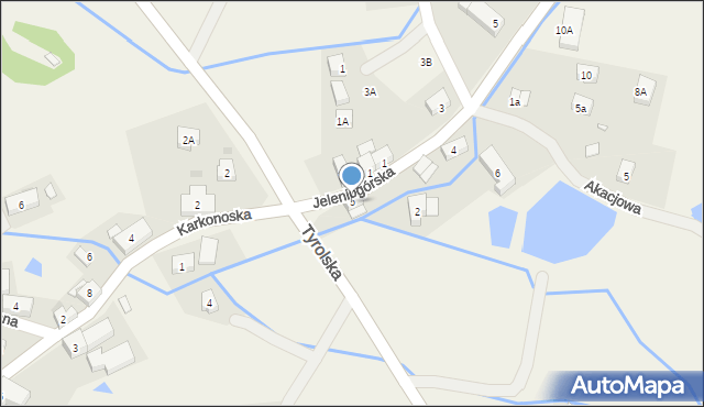 Sosnówka, Tyrolska, 5, mapa Sosnówka