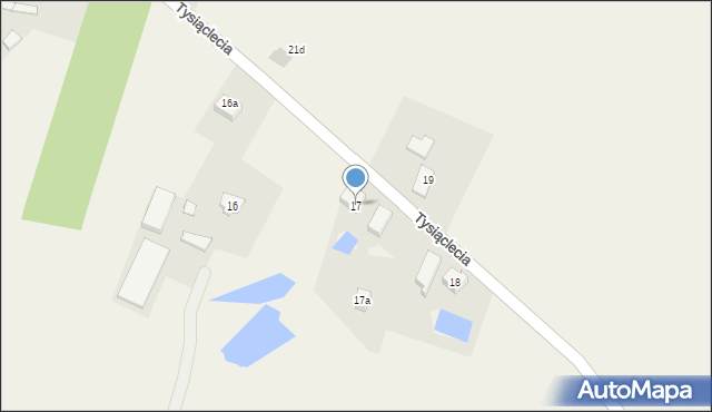 Stara Kiszewa, Tysiąclecia, 17, mapa Stara Kiszewa