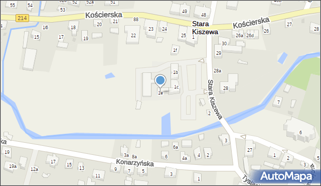 Stara Kiszewa, Tysiąclecia, 1e, mapa Stara Kiszewa