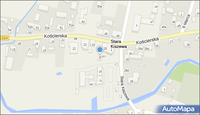 Stara Kiszewa, Tysiąclecia, 1f, mapa Stara Kiszewa