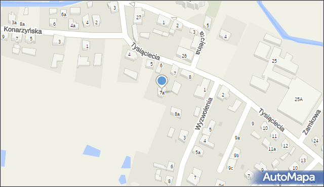 Stara Kiszewa, Tysiąclecia, 7a, mapa Stara Kiszewa