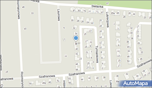 Tarnowskie Góry, Tymiankowa, 38, mapa Tarnowskie Góry