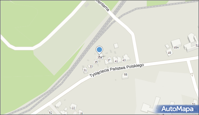 Trzebinia, Tysiąclecia Państwa Polskiego, 35a, mapa Trzebinia