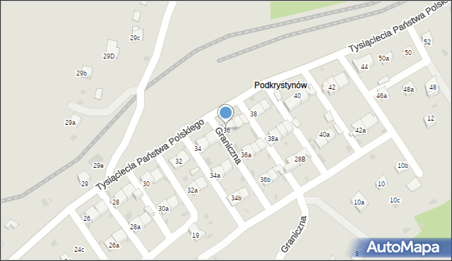 Trzebinia, Tysiąclecia Państwa Polskiego, 36, mapa Trzebinia