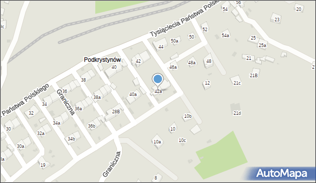 Trzebinia, Tysiąclecia Państwa Polskiego, 42a, mapa Trzebinia
