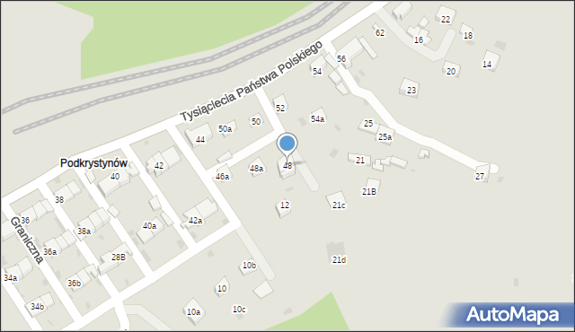 Trzebinia, Tysiąclecia Państwa Polskiego, 48, mapa Trzebinia