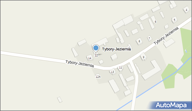 Tybory-Jeziernia, Tybory-Jeziernia, 12, mapa Tybory-Jeziernia