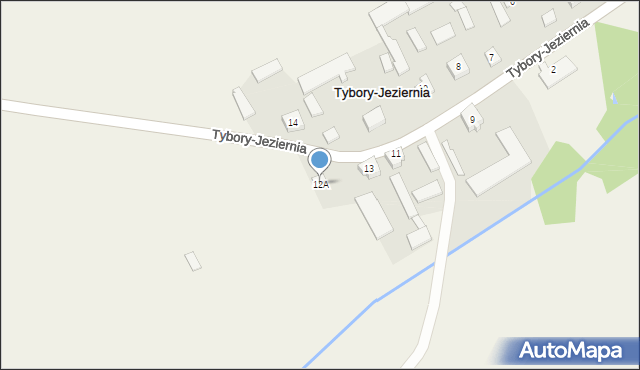 Tybory-Jeziernia, Tybory-Jeziernia, 12A, mapa Tybory-Jeziernia