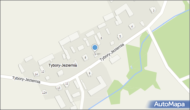 Tybory-Jeziernia, Tybory-Jeziernia, 7, mapa Tybory-Jeziernia