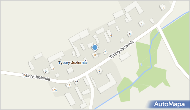 Tybory-Jeziernia, Tybory-Jeziernia, 8, mapa Tybory-Jeziernia
