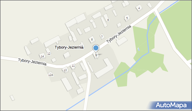 Tybory-Jeziernia, Tybory-Jeziernia, 9, mapa Tybory-Jeziernia