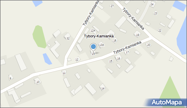 Tybory-Kamianka, Tybory-Kamianka, 13, mapa Tybory-Kamianka