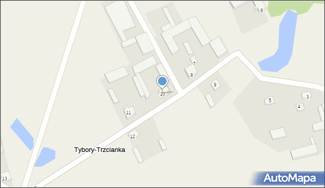 Tybory-Trzcianka, Tybory-Trzcianka, 10, mapa Tybory-Trzcianka