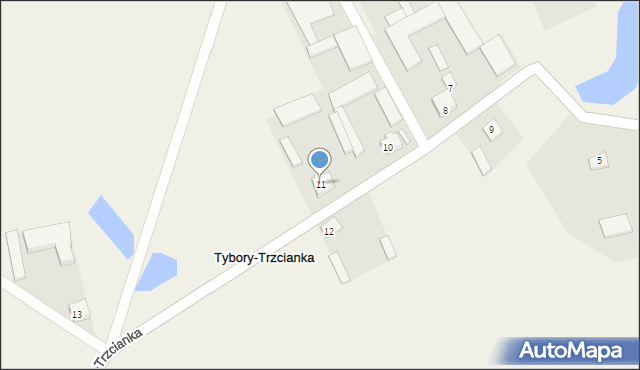 Tybory-Trzcianka, Tybory-Trzcianka, 11, mapa Tybory-Trzcianka