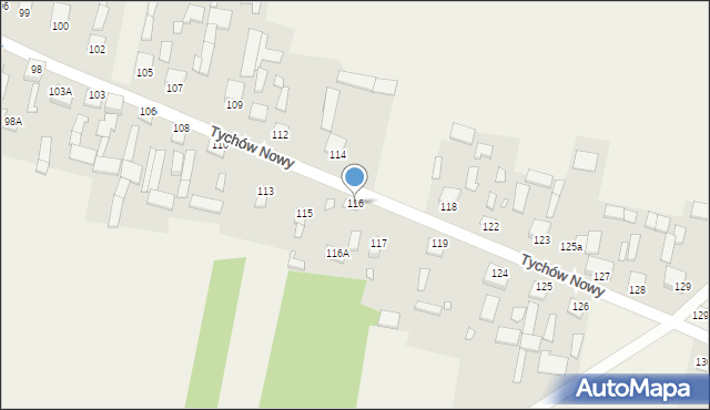 Tychów Nowy, Tychów Nowy, 116, mapa Tychów Nowy