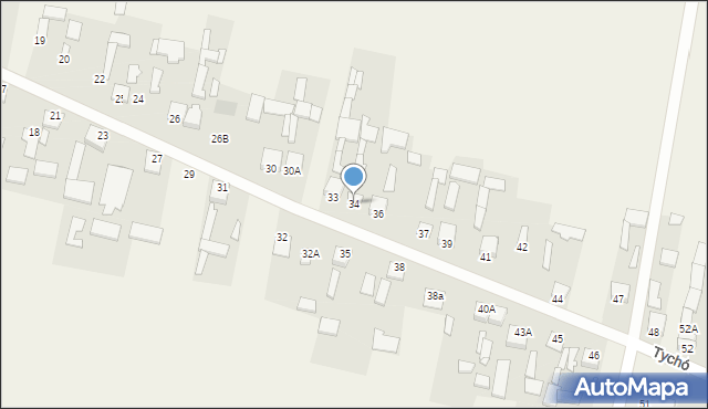 Tychów Nowy, Tychów Nowy, 34, mapa Tychów Nowy