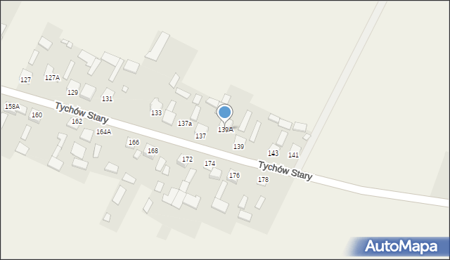 Tychów Stary, Tychów Stary, 139A, mapa Tychów Stary