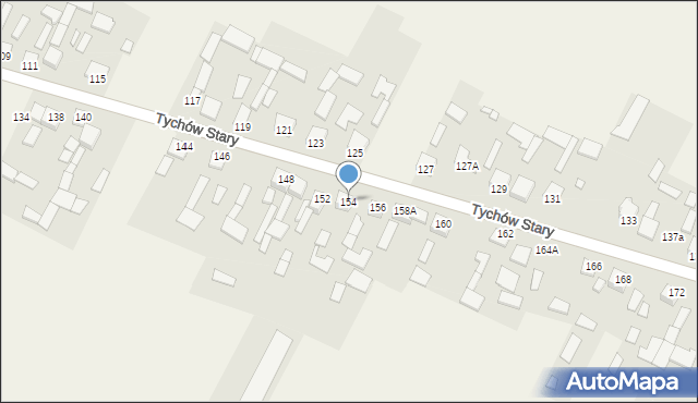 Tychów Stary, Tychów Stary, 154, mapa Tychów Stary