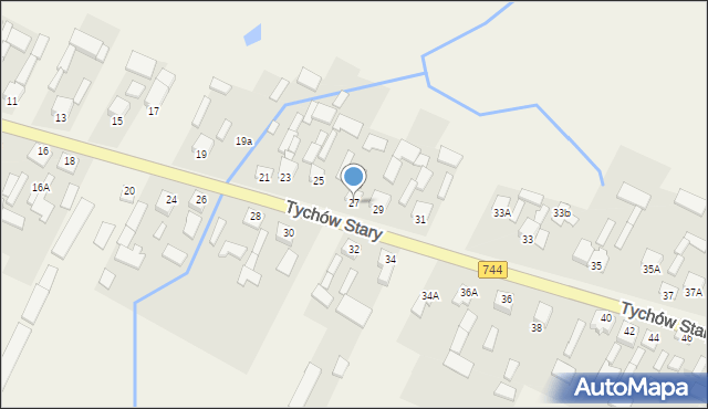 Tychów Stary, Tychów Stary, 27, mapa Tychów Stary