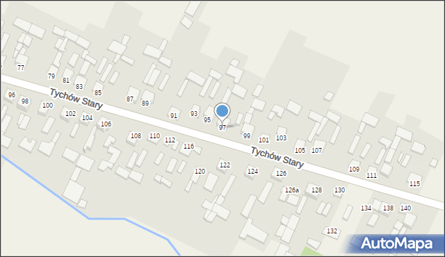 Tychów Stary, Tychów Stary, 97, mapa Tychów Stary