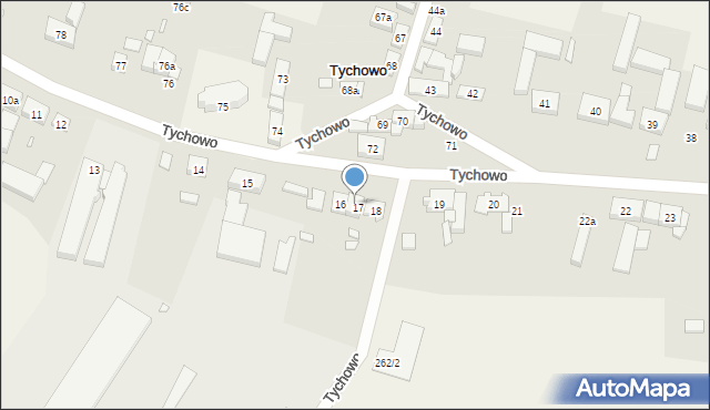 Tychowo, Tychowo, 17a, mapa Tychowo