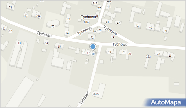 Tychowo, Tychowo, 18, mapa Tychowo