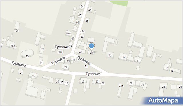 Tychowo, Tychowo, 42, mapa Tychowo