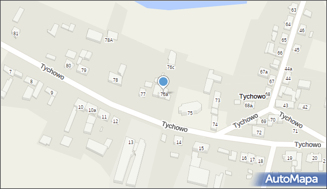 Tychowo, Tychowo, 76a, mapa Tychowo