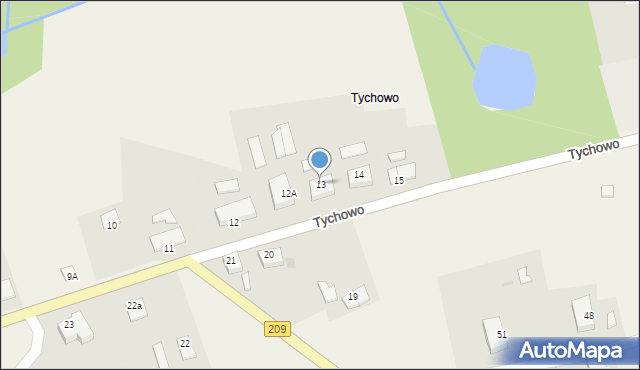 Tychowo, Tychowo, 13, mapa Tychowo