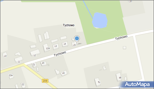 Tychowo, Tychowo, 15a, mapa Tychowo