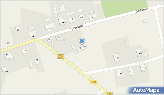Tychowo, Tychowo, 19/1, mapa Tychowo