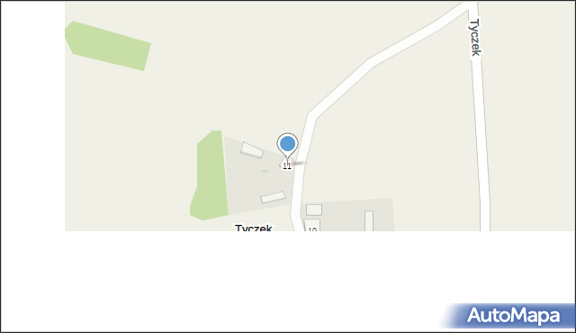 Tyczek, Tyczek, 11, mapa Tyczek