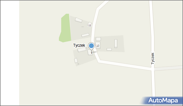 Tyczek, Tyczek, 9, mapa Tyczek
