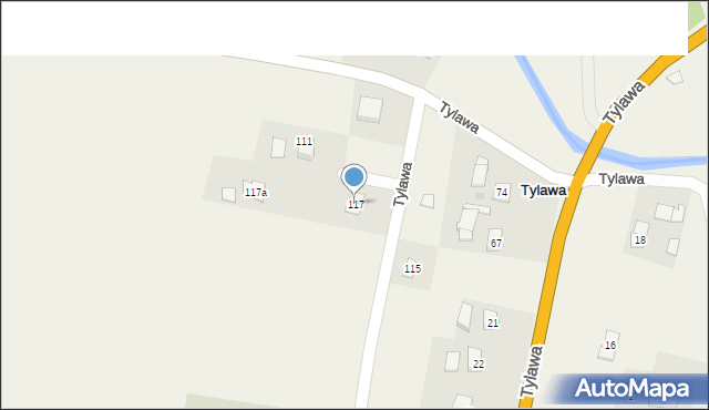 Tylawa, Tylawa, 117, mapa Tylawa