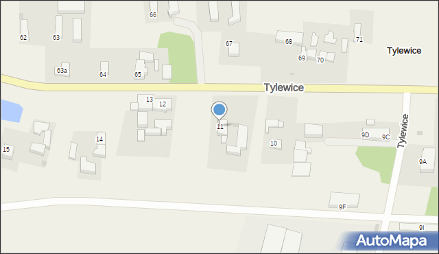Tylewice, Tylewice, 11, mapa Tylewice