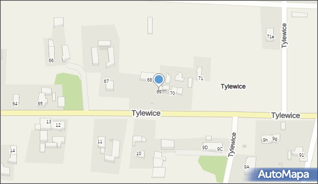 Tylewice, Tylewice, 69, mapa Tylewice