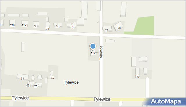 Tylewice, Tylewice, 71e, mapa Tylewice