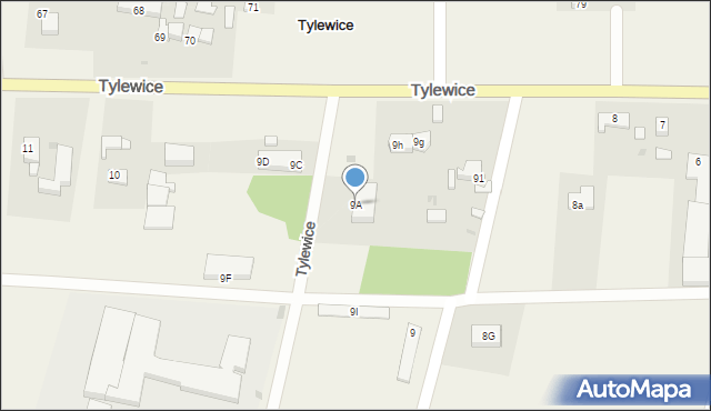 Tylewice, Tylewice, 9A, mapa Tylewice