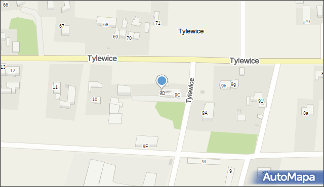 Tylewice, Tylewice, 9D, mapa Tylewice