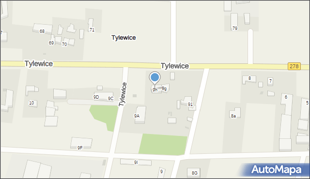 Tylewice, Tylewice, 9h, mapa Tylewice