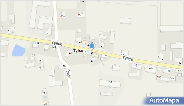 Tylice, Tylice, 45, mapa Tylice