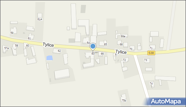 Tylice, Tylice, 63, mapa Tylice