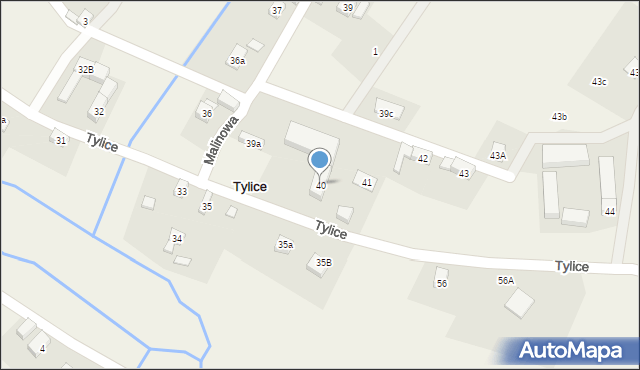 Tylice, Tylice, 40, mapa Tylice