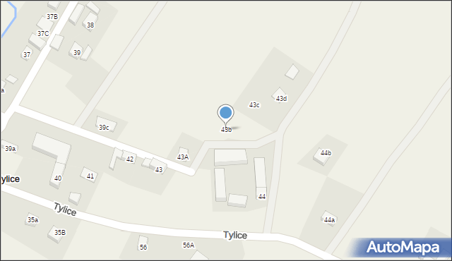 Tylice, Tylice, 43b, mapa Tylice